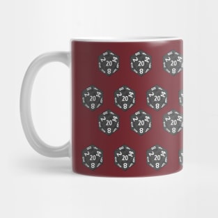 Grey D20 Mug